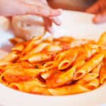Close-up of a plate of pasta,